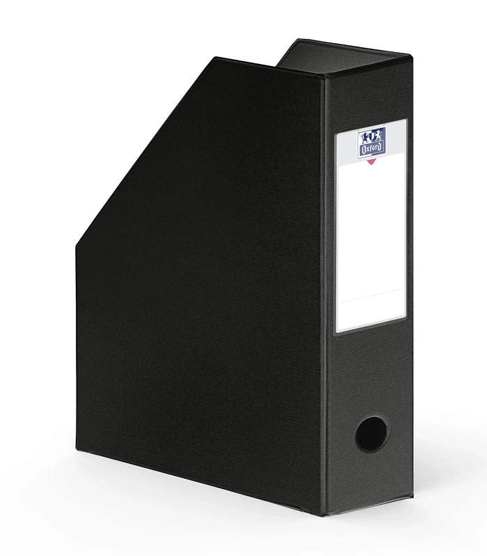 Oxford Pack of 10 Magazine Holders 24 x 32 cm Spine 10 cm Black