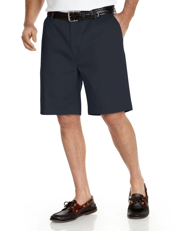 Nautica Men's Cotton Twill Flat Front Chino Short Casual, Bright White, 46B 9.5
