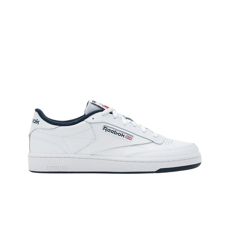 Reebok Club C 85 Men's Leather Sneakers - White/Navy, 10.5