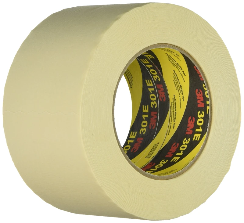 3M 301E Performance Industrial Masking Tape, 72 mm x 50 m, Beige, Pack of 12