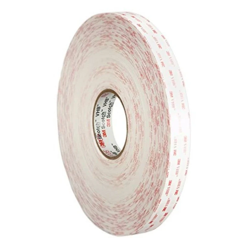 3M 4945 VHB Adhesive Tape, 19 mm x 33 m, 1.1 mm, White, Film Liner, Pack of 3