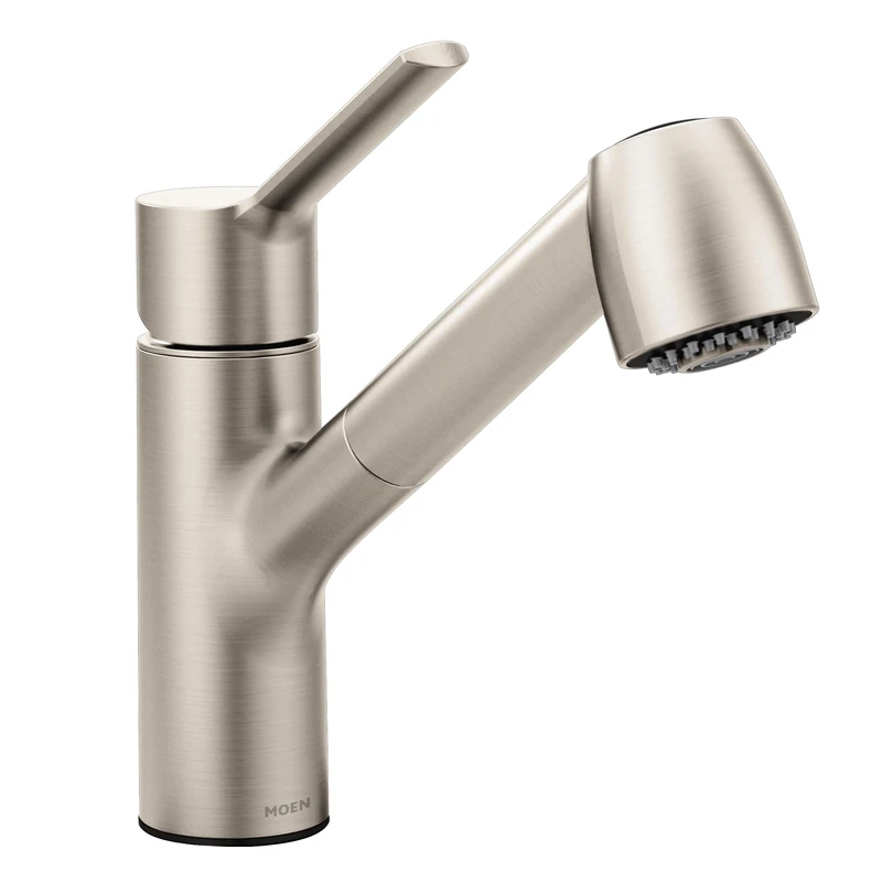 Moen 7585SRS Method One Handle Pullout Modern Kitchen Faucet with Power Clean, Spot Resist Stainless
