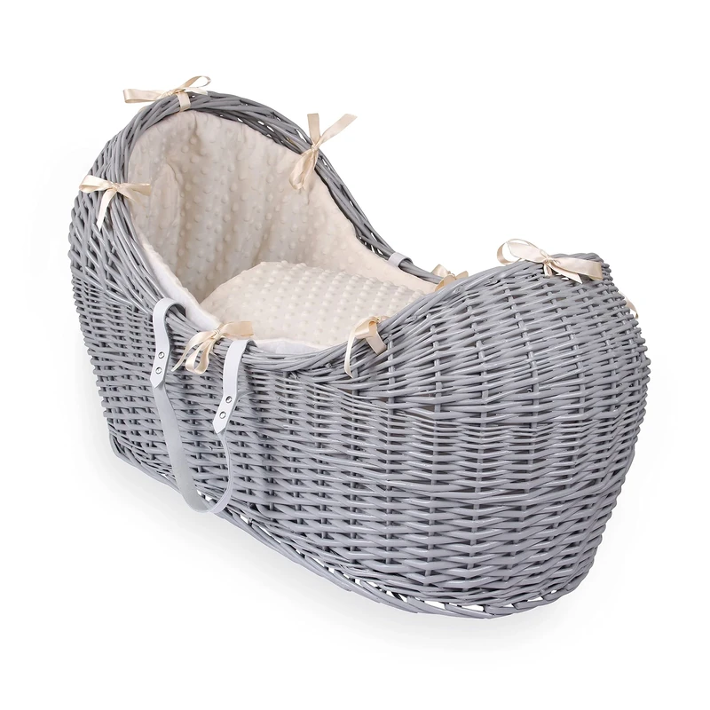 Clair de Lune Dimple Grey Wicker Noah Pod, Cream