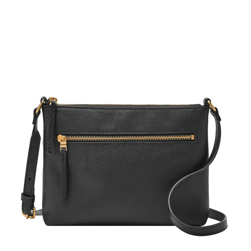 FOSSIL Women's Fiona Large or Small Crossbody Purse Handbag, Black Small, Small