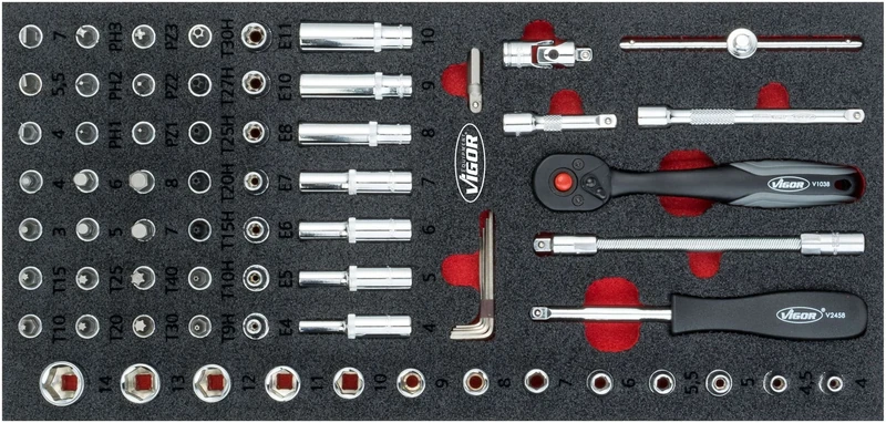 Vigor Vigor_V4971 Socket Tool Set (67-Piece)