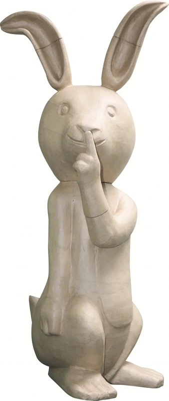 Décopatch - Ref XLA23O - Rabbit - Extra Large Papier Mache Object to Decorate - 93 x 54 x 46cm - Decorate with Décopatch Papers & PaperPatch Glue, Glitter, Paints