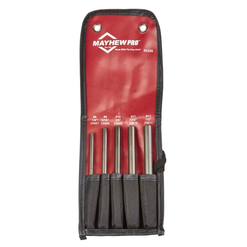 Mayhew 66256 6-Piece Hardened Steel Punch and Chisel Set