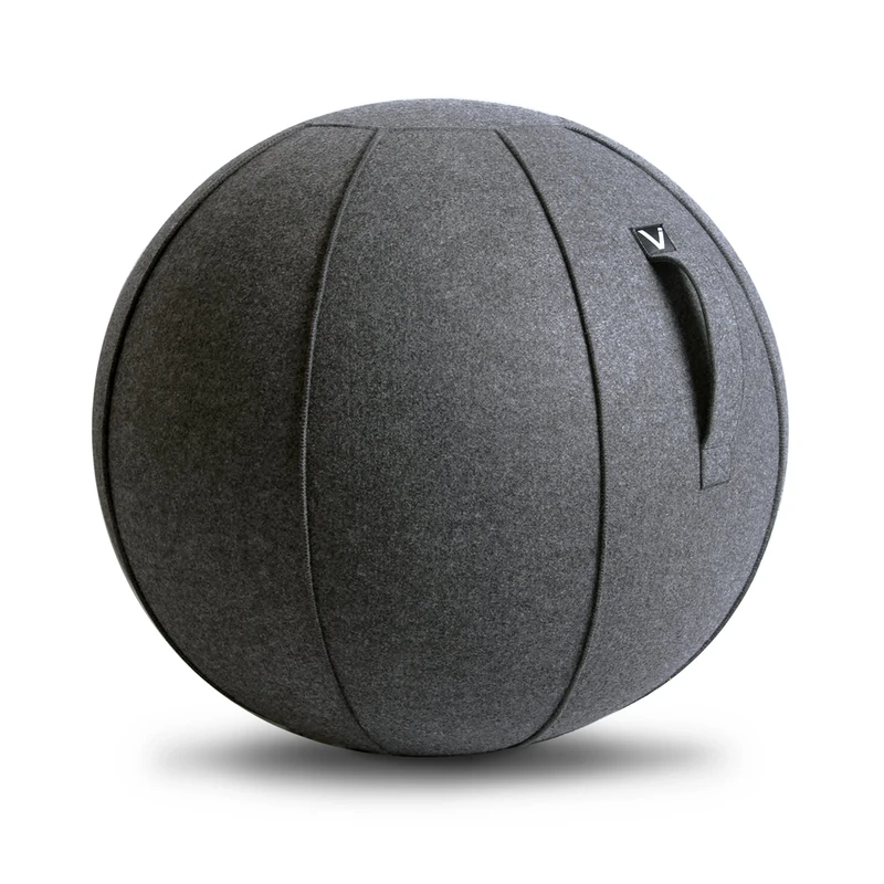 Vivora Luno Exercise Ball Chair, Canvas & Felt for Home Offices, Balance Training, Yoga Ball - Image 1