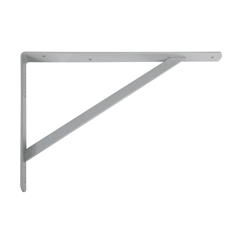 Amig - Wall Shelf Bracket | Metal Angle Bracket for Shelves | Shelf Support | Steel | Metallic Grey | 300x225mm | Max. Recommended Weight 260 Kg