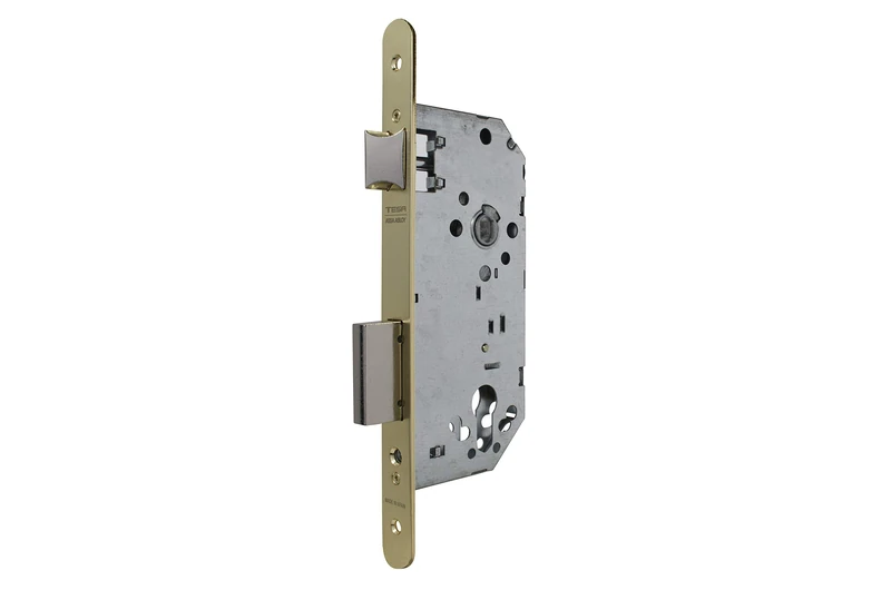 Tesa Assa Abloy 4030E6SHR Entry Lock for Wooden Doors Without Cylinder Brass Entry 60 mm Round Front 4030