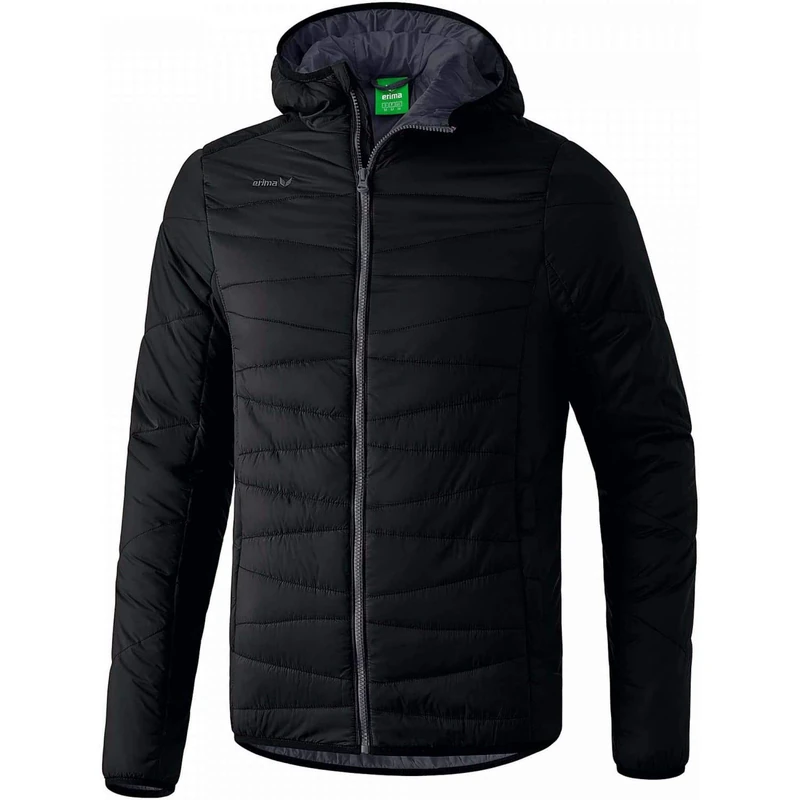 Erima Men's Outdoor Basics Quilted Jacket - Black/Dark Grey, 3X-Large