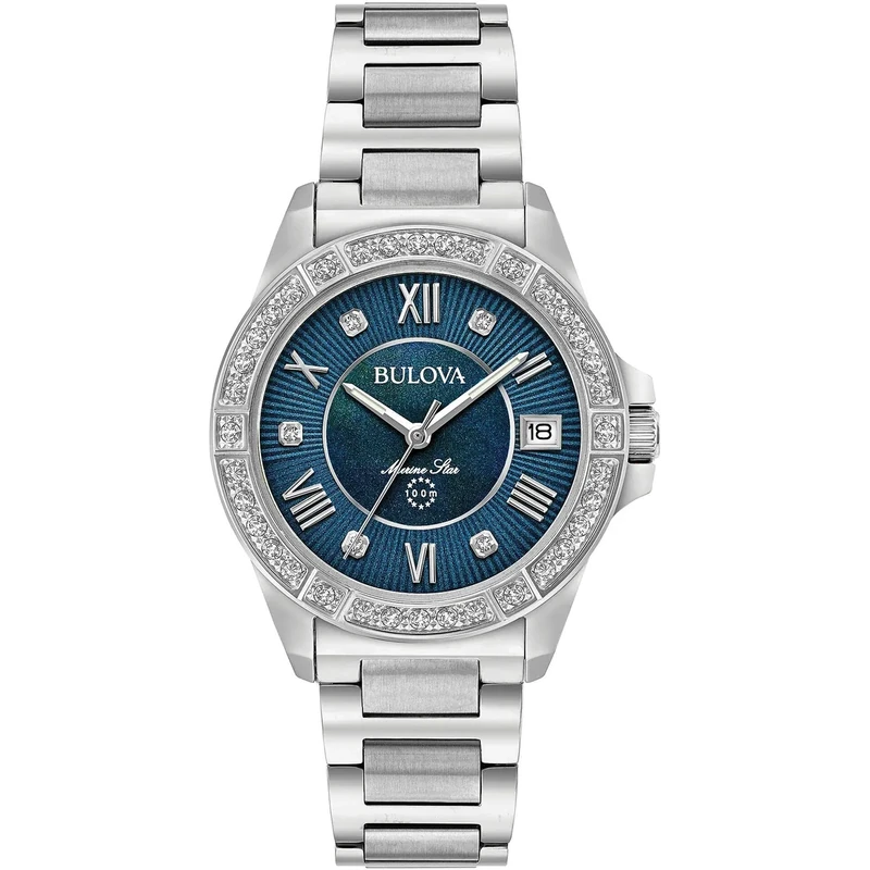 Bulova Mens Quartz Watch, Analogue Classic Display and Stainless Steel Strap 96R215