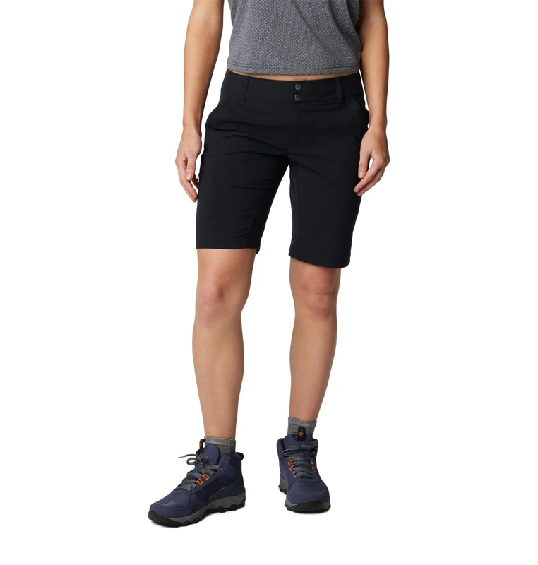 Columbia Women’s Long Hiking Shorts, SATURDAY TRAIL LONG SHORT, Nylon, Black, Size: 4, AK4028