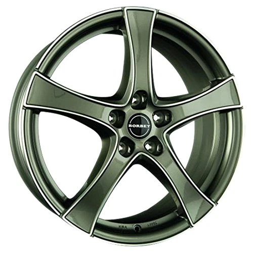 Borbet F2 5.5 x 14 ET 35 Bolt Circle 4 x 100 Hub Centering 57.1 F2 55435100457.1GP/T, Graphite Polished