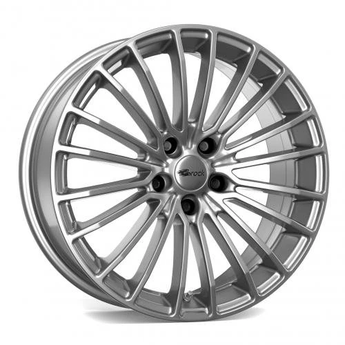 Brock RC22 7.5 x 17 ET 38 Bolt Circle 5 x 100 Hub Centering 63.4 580071451, Super-Chrome Silver Painted - Image 1