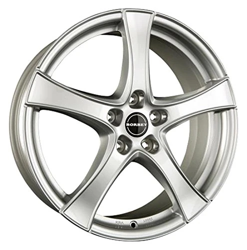 Borbet F2 7.5 x 18 ET 45 Bolt Circle 5 x 114.3 Hub Centering 60.1 F2 75845114.3560.1BS/T, Brilliant Silver