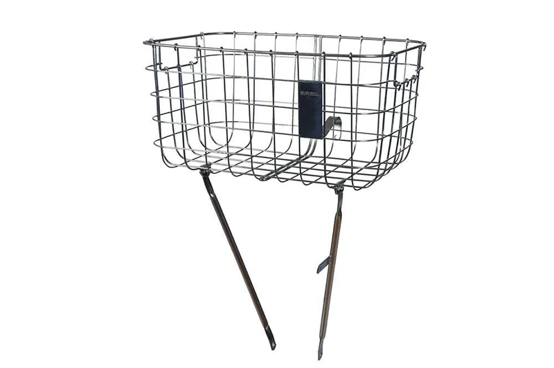 Basil Unisex – Adult's Robin Bicycle basket, Silver, 10 Kg