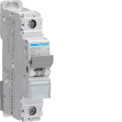 Hager Series nr – 16A Curved Single Pole Magnetic Switch - Image 1