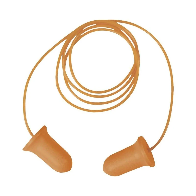 Deltaplus CONICCOPL200OR Dispenser Box 200 Pairs HV Disposable Ear Plugs with Cord, Neon Orange, Size Item Without Size - Image 1