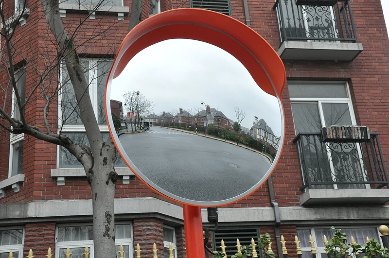 Arregui Convex Mirror for Traffic Driveway Road Safety and Monitoring, Orange, MIR002