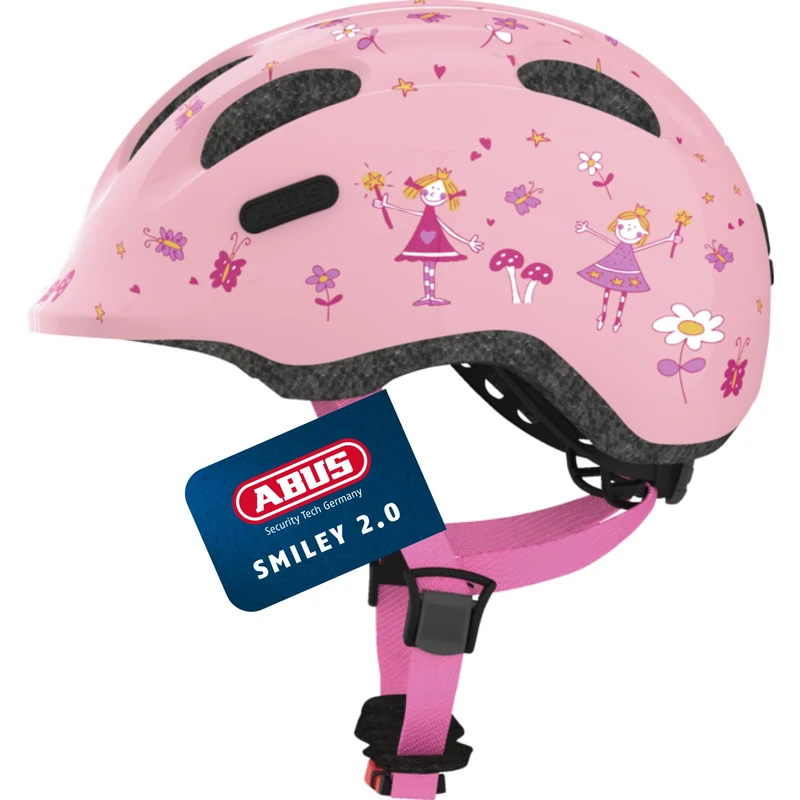 ABUS Smiley 2.0 Children's helmet, Robust bike helmet for girls and boys, Pink (Rose Princess), S (45-50 cm) - Image 1