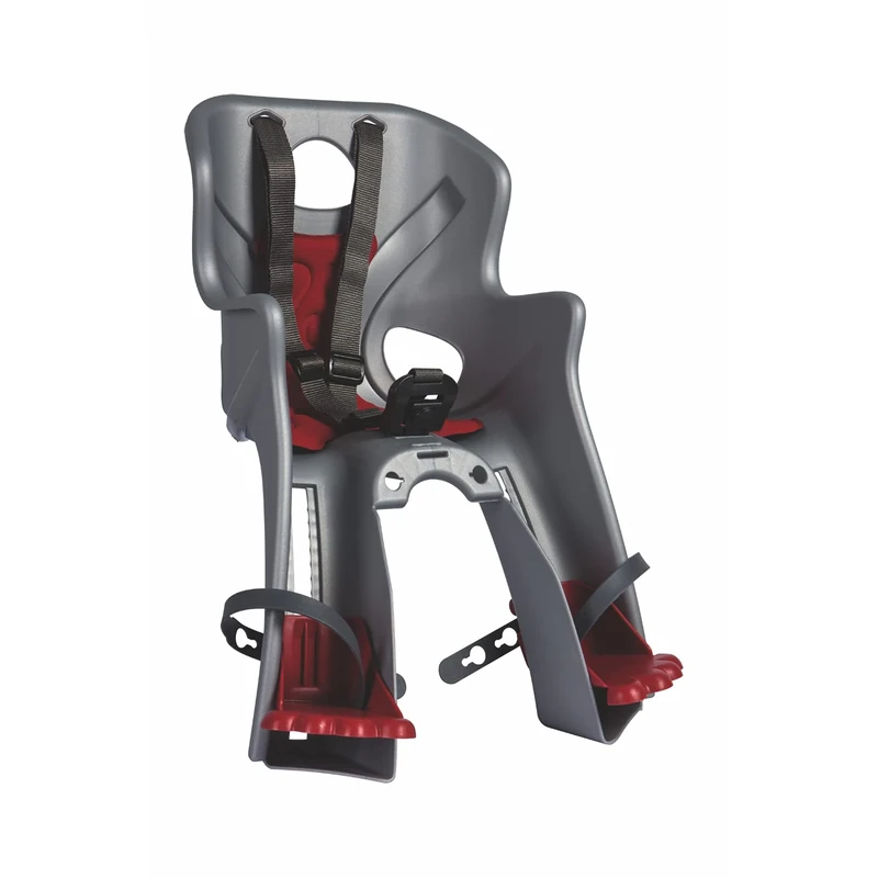 Rabbit - Front Bicycle Seat - for Children up to 15 kg, from 9 Months to 3 Years - Can be Fixed to Frame - Silver