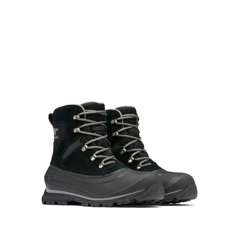 Sorel BUXTON LACE WATERPROOF Men's Snow Boots, Black (Black x Quarry), 10 UK