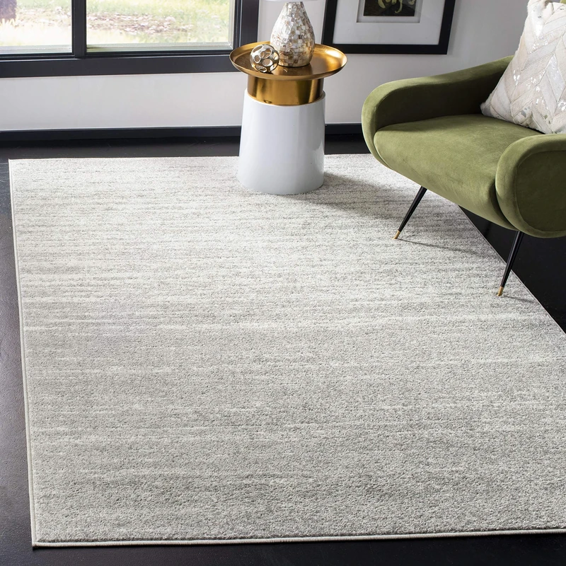 Safavieh Modern Ombre Indoor Woven Rectangle Area Rug, Adirondack Collection, ADR113, in Light Grey/Grey, 183 X 274 cm for Living Room, Bedroom or Any Indoor Space