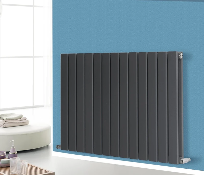 NRG 600x884 Horizontal Flat Panel Designer Radiator Bathroom Heater Central Heating Rad Double Column Anthracite