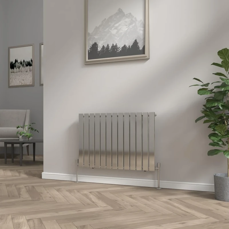 NRG 600x884mm Horizontal Flat Panel Designer Bathroom Central Heating Rad Radiator Chrome Single