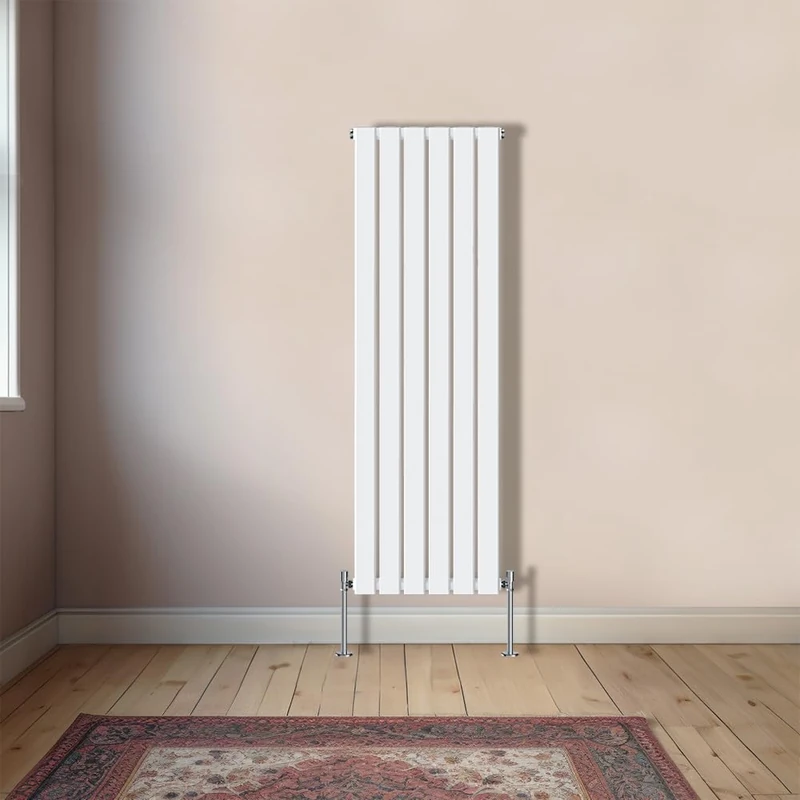 NRG Vertical 1600x408mm Single Flat Panel Designer Radiator, White