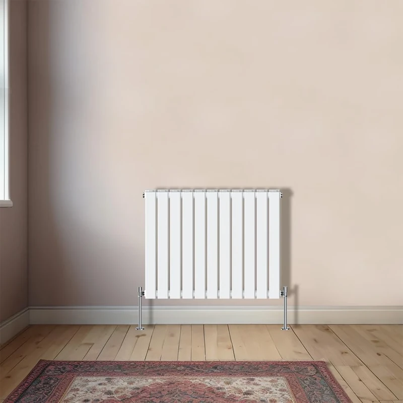 NRG Horizontal 600x748mm Double Flat Panel Designer Radiator Perfect for Kitchen, Bathroom, Living Room