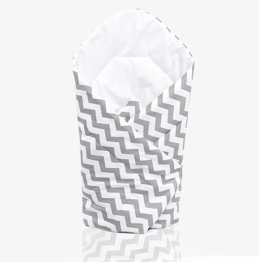 Baby Swaddle Wrap Infant Bedding Blanket/Cotton Newborn Duvet Quilt Envelope 0 to 3 Months (Zig zag)