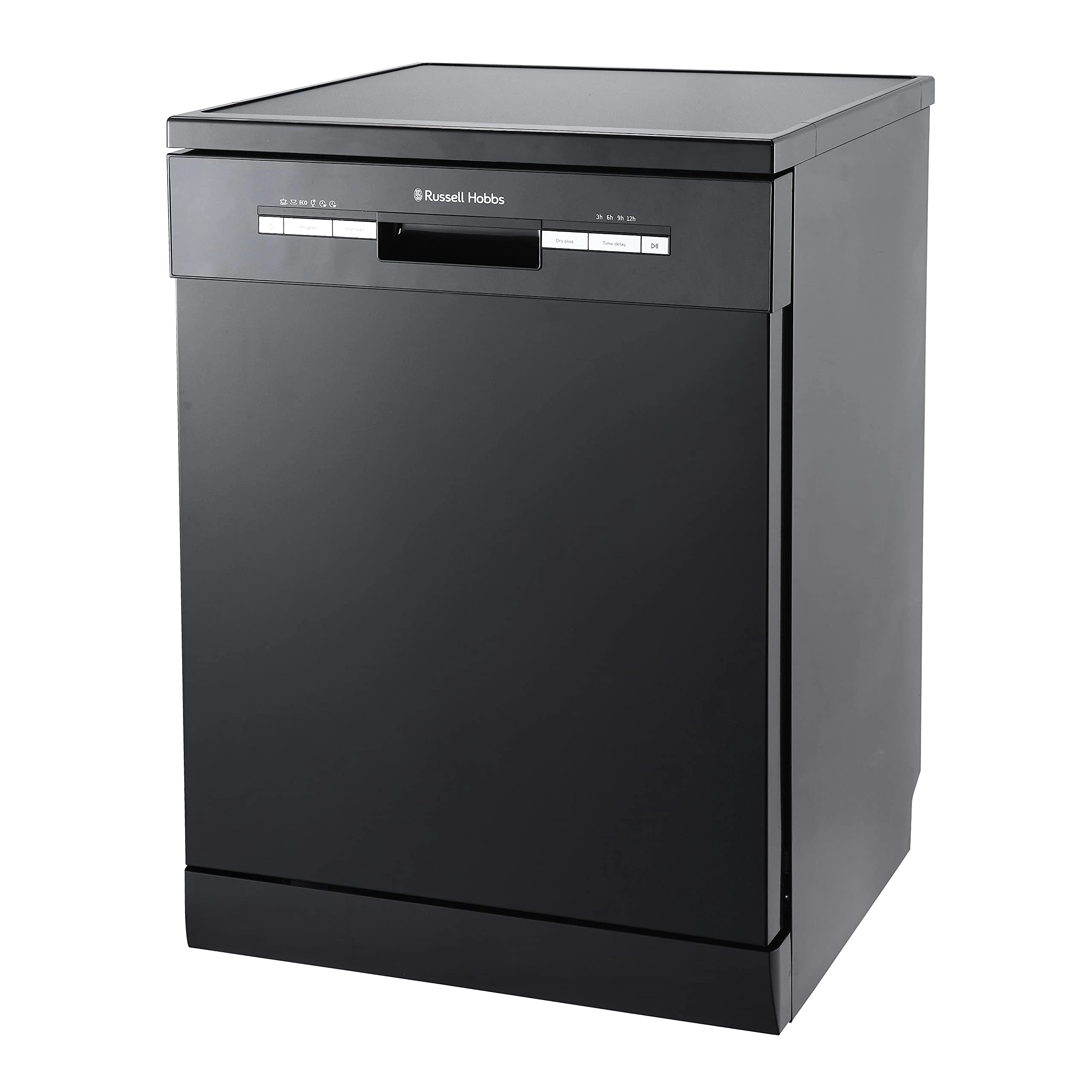 Russell Hobbs RHDW3B-M Freestanding Full Size Dishwasher, 5 Temperature Settings, 11 Liters, Black, Noise Level: Decibels 49