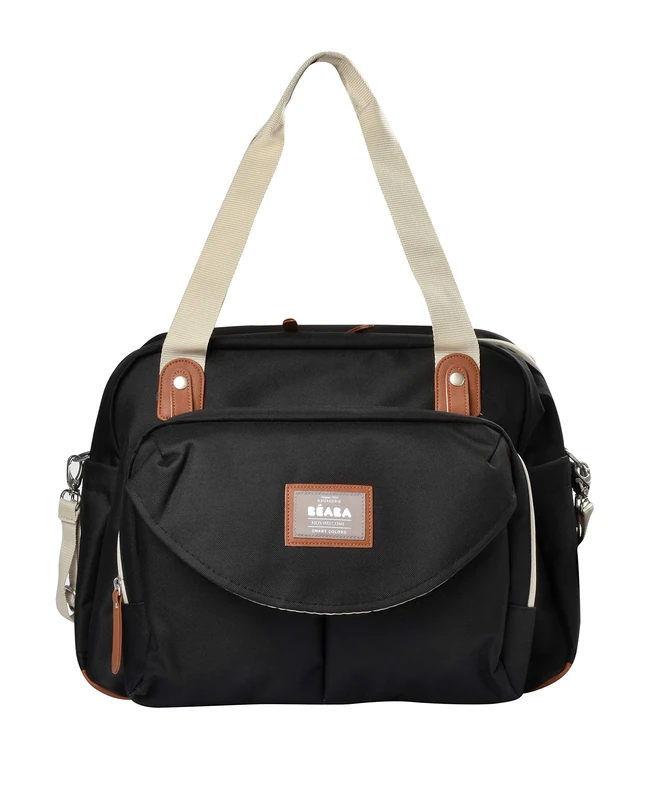 BÉABA - Genève II - Baby Changing Bag - Diaper Bag for Babies and Newborn - Large capacity - Baby Changing Mat - Isothermal lunch pouch - Buggy attachment system - Dark