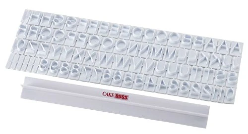 Staedter 80 Piece Fondant Embossing Letters and Numbers Stamp Set, 2 cm, White, 30 x 30 x 30 cm