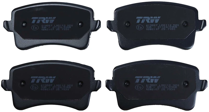 TRW GDB2107 Brake Pad Set of 4 for Audi A4 Saloon (8K2, B8) 2007-2015 Rear Axle and other vehicles