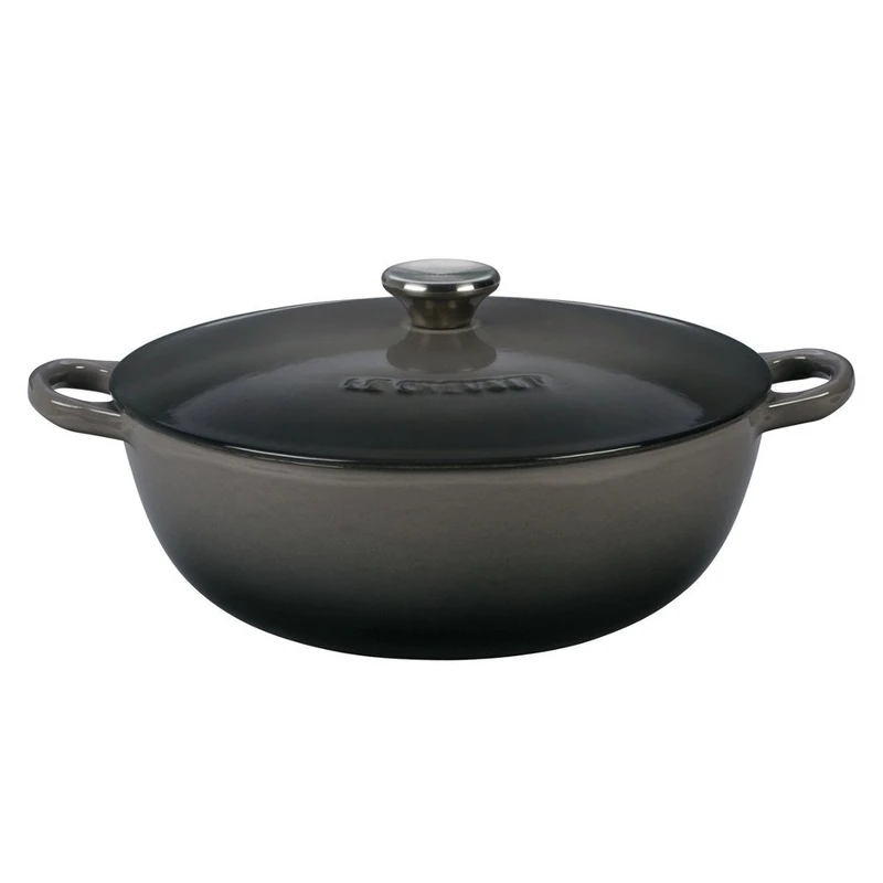 LE CREUSET Signature Enamelled Cast Iron Soup Pot Casserole Dish With Lid, 26 cm, 4.1 Litres, Flint, 21074264442460