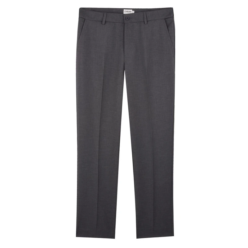 Farah Classic Men's Roachman Trousers, Grey (Charcoal ), 30-32 UK