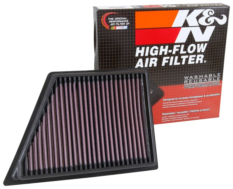 K&N Air Filter Cadill CT6 3.0 V6 2016 (Right) (33-5054) Red