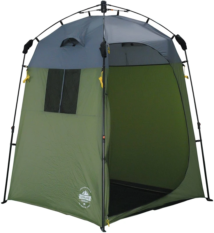 Lumaland Pop-up Instant Pop-Up Privacy Cloakroom Shower Toilet Tent 155 x 155 x 220 cm Green