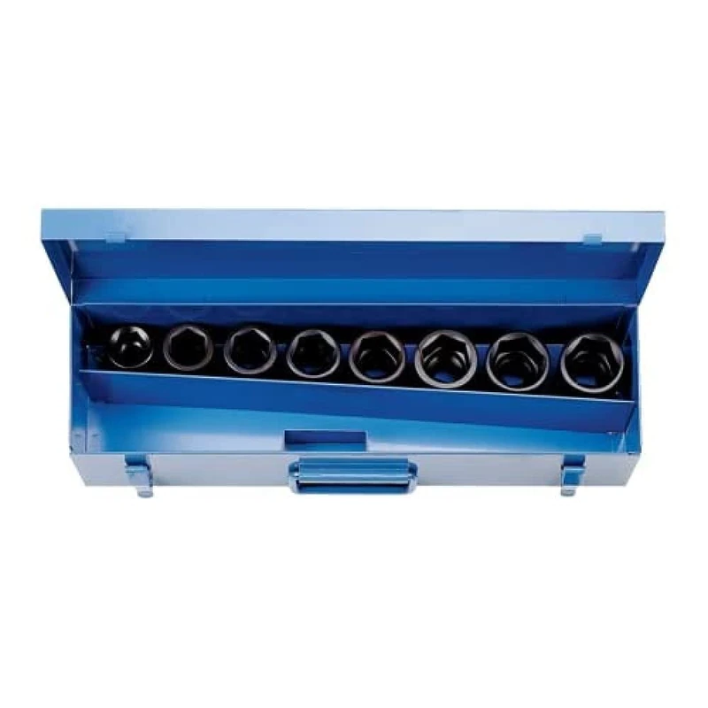 Set of 8 Impact 3/4" Hexagonal Sockets in Metal Box