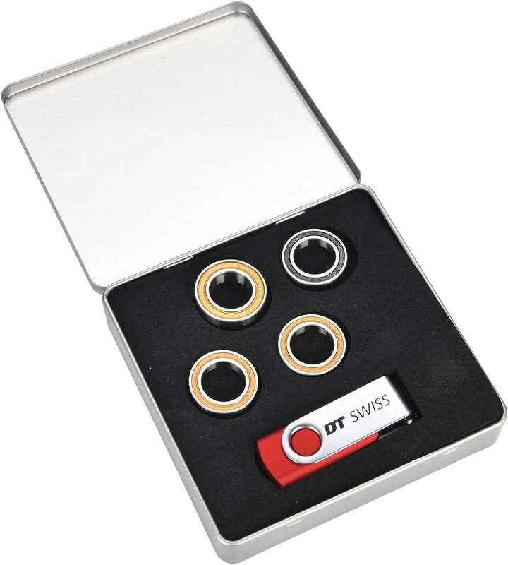 DT Swiss Set of 4 SINC ceramic bearings for RC rim brake wheels and 240 non-disc hubs.