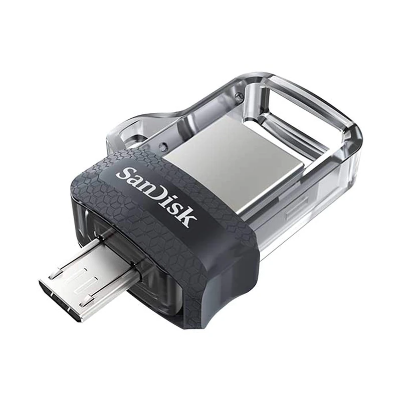 SANDISK Ultra Dual Drive m3.0 & USB 3.0 256GB (Flash Drive, 2-in-1 Smartphone storage, USB memory stick with reversible micro-USB and USB Type-A connectors for Android smartphones and tablets) - Image 1