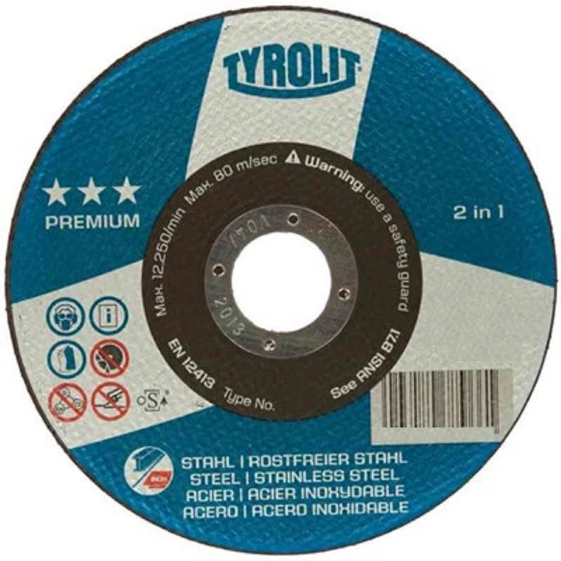 Tyrolit Premium 2-in-1 Cutting Disc 178 x 3.0mm - Pack of 25