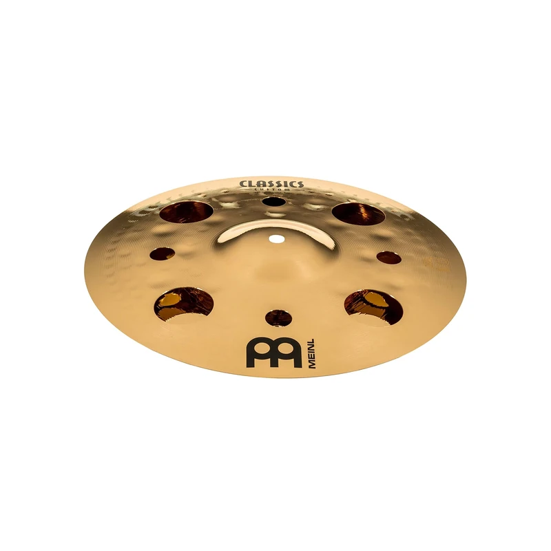 Meinl Cymbals Classics Custom Brilliant Trash Stack Cymbals 12 inch (Video) with holes for Drum Set (30,48cm) – Pair – B12 Bronze, Brilliant Finish, Made in Germany (CC-12STK)