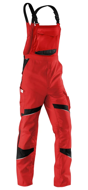 Kubler 32505365-5599-48 "Activiq" Dungarees, Medium Red/Black, Size 48
