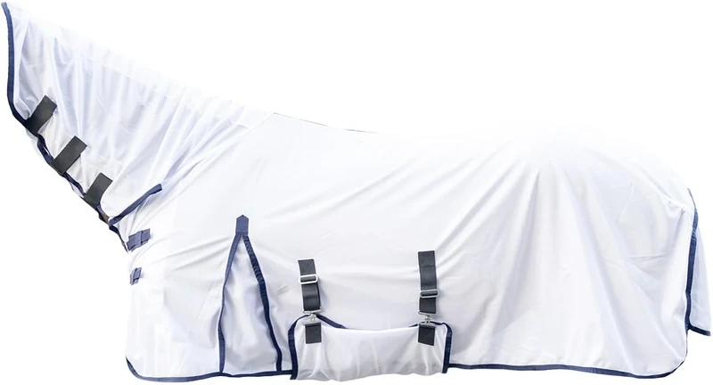 HKM Lyon Fly rug with extended neck section White 5'6