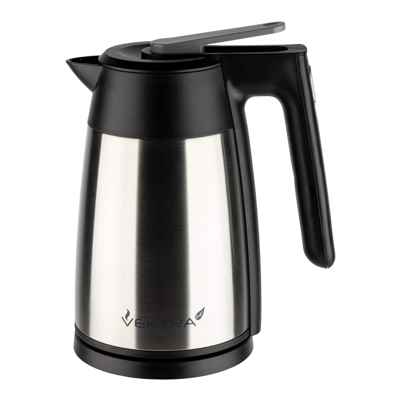 Vektra VEK-1703 Vacuum Insulated Environmentally Eco Friendly Easy Pour Cordless Kettle, 1.7 Litre, Stainless Steel