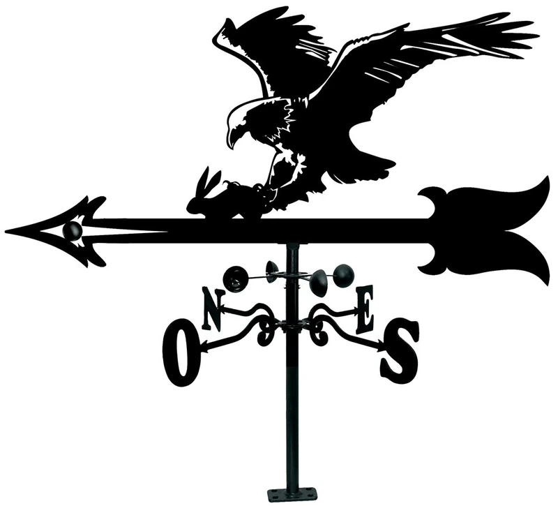 Arthifor Roof Vane with Eagle Silhouette, Matte Black